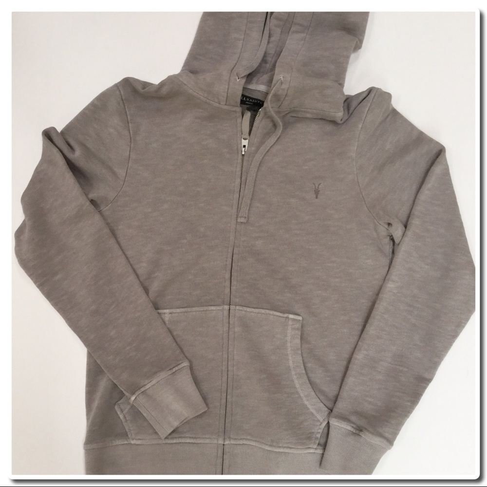 All Saints Wilde Hoody In Steeple Grey - Picture 3 of 4